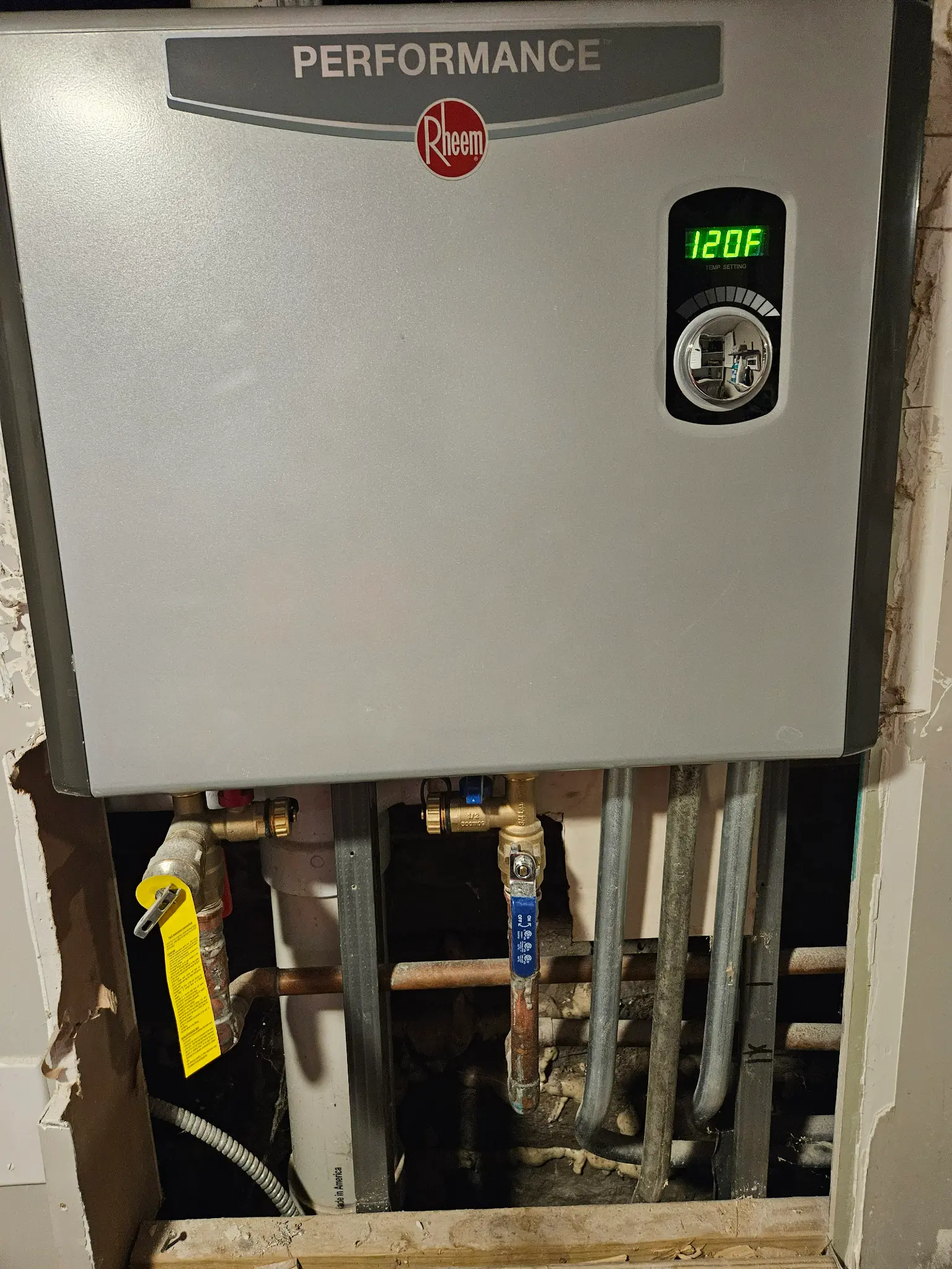 Completed Rheem Tankless Installation